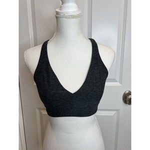 Year of Ours  Womens Gray Black Space Dyed Sports Bra Size Medium